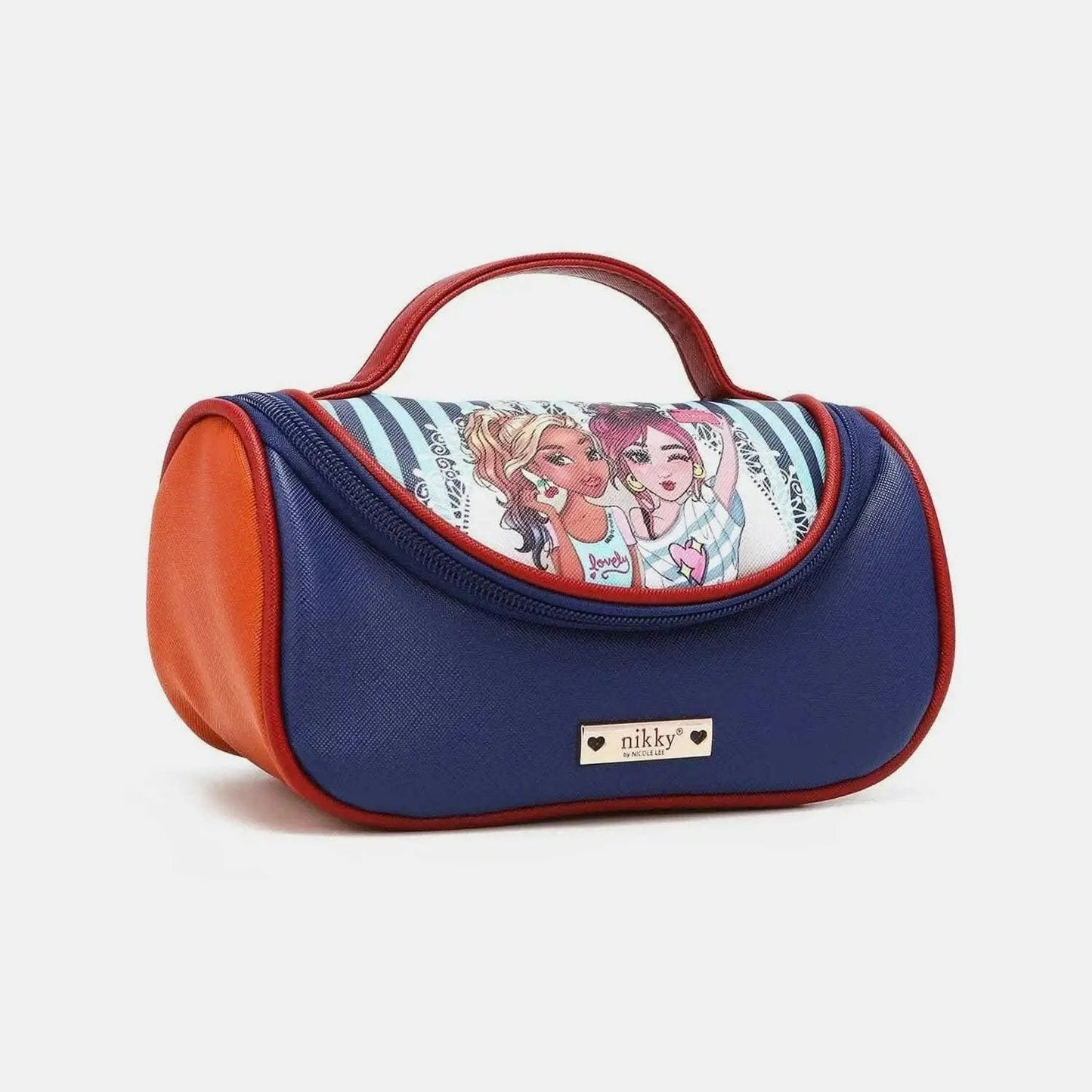 Trendsi Makeup Bag With Contrast Design — Portable Cosmetic Organizer