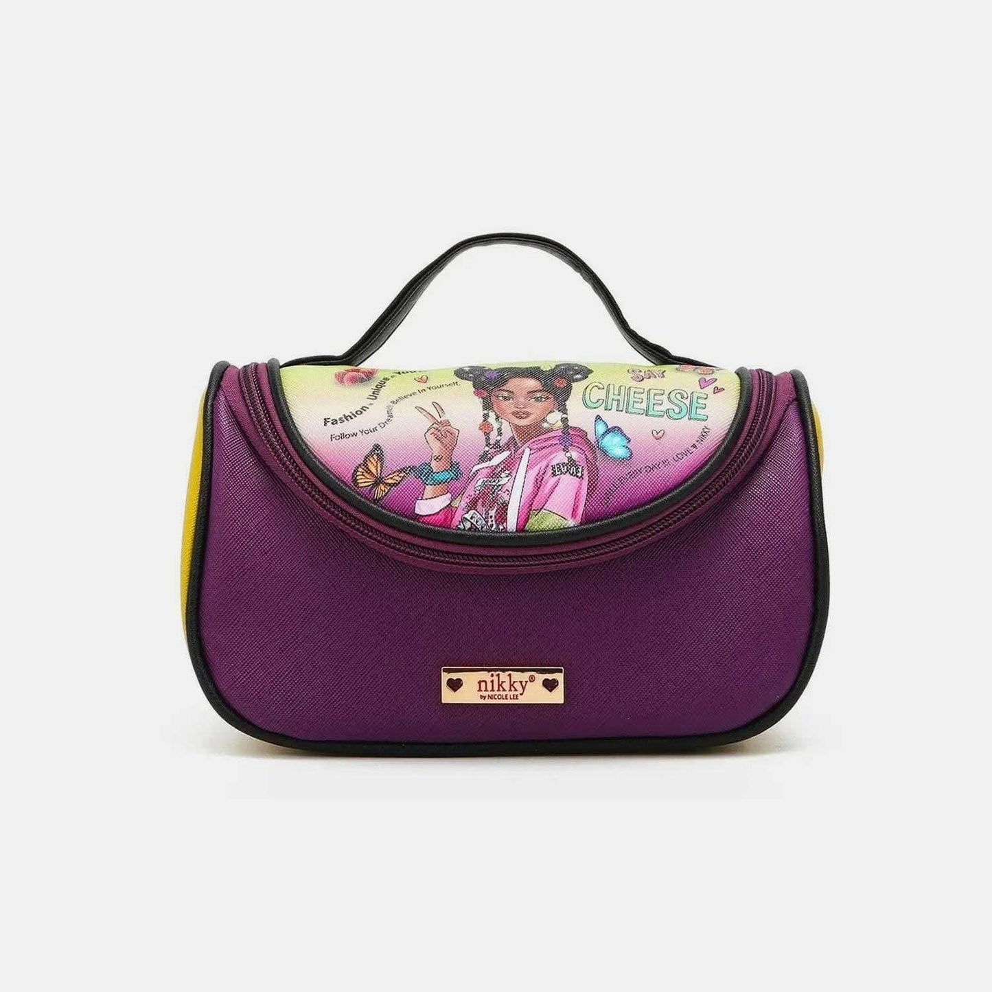 Trendsi Makeup Bag With Contrast Design — Portable Cosmetic Organizer