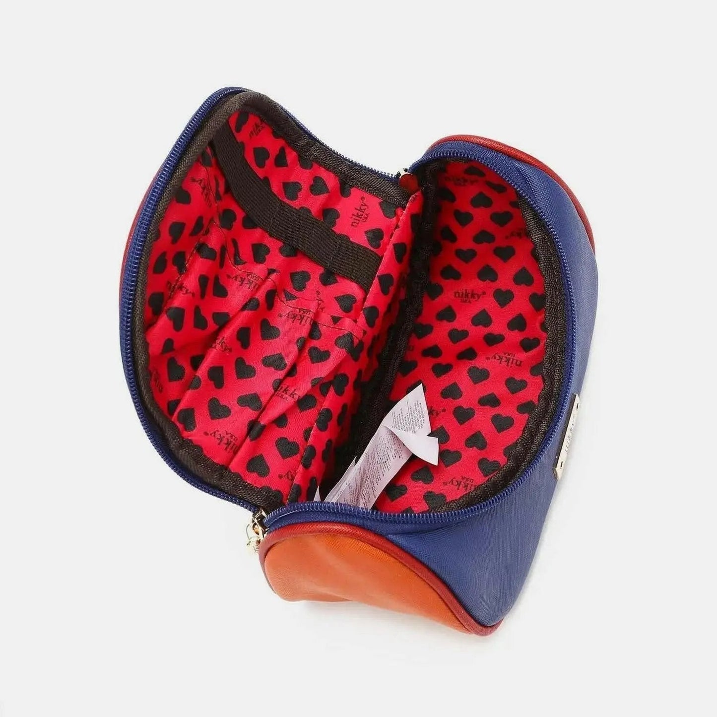 Trendsi Makeup Bag With Contrast Design — Portable Cosmetic Organizer