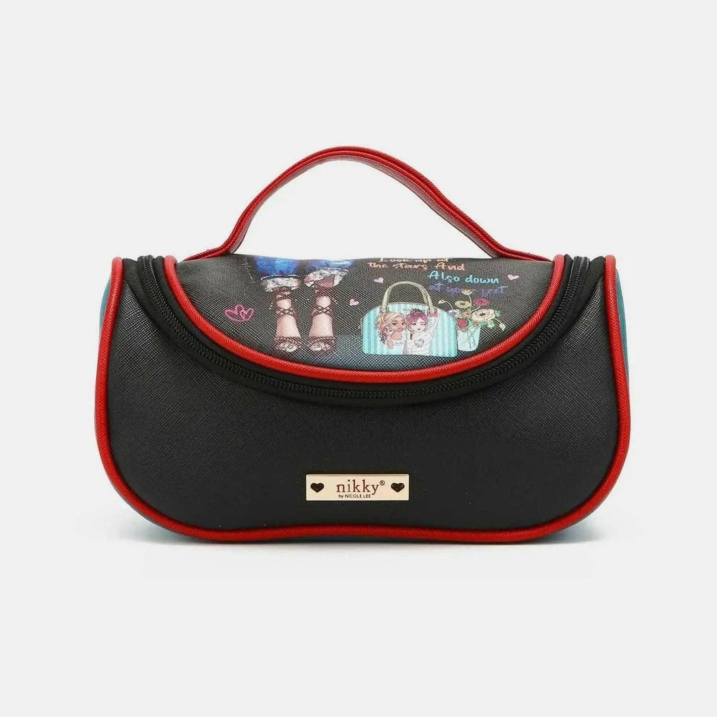 Trendsi Makeup Bag With Contrast Design — Portable Cosmetic Organizer