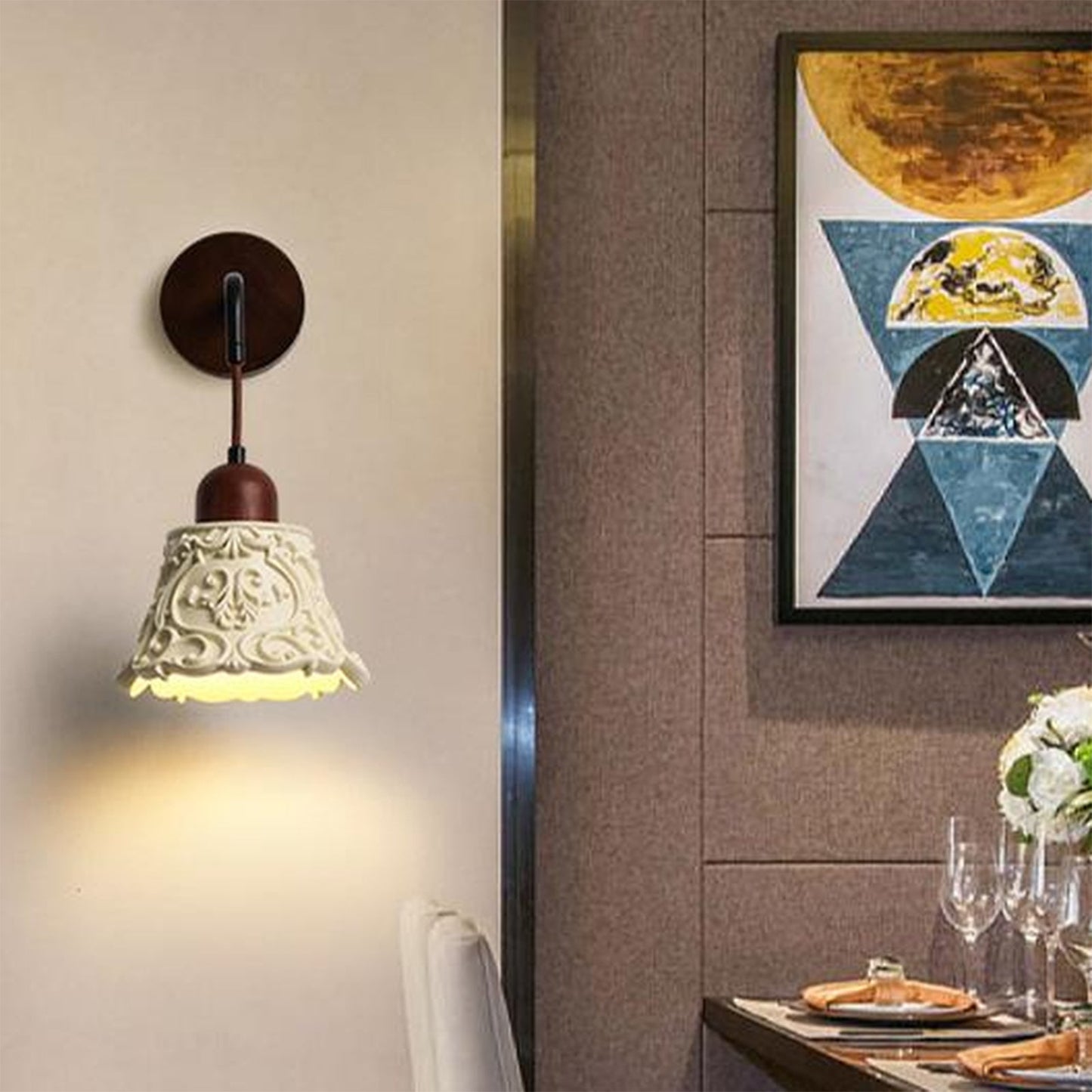 Lámpara de pared tipo domo de estilo nórdico