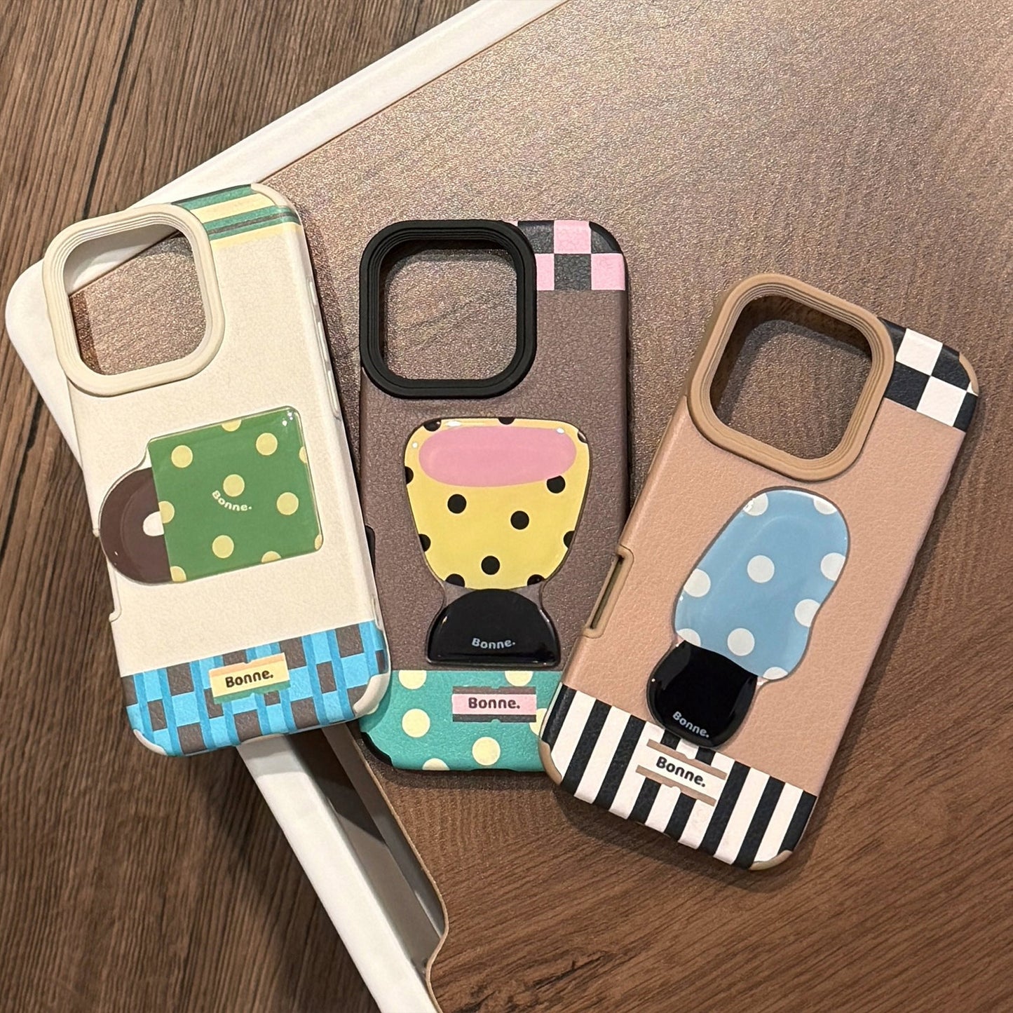 Funda para móvil iphone16 con aplicación tridimensional de patrón de piel, lámpara de escritorio con taza de té Apple 17promax, sentido avanzado 14, anticaída 13