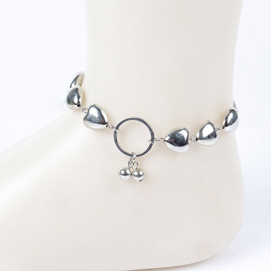 Heart Charm Chain Foot Bracelet
