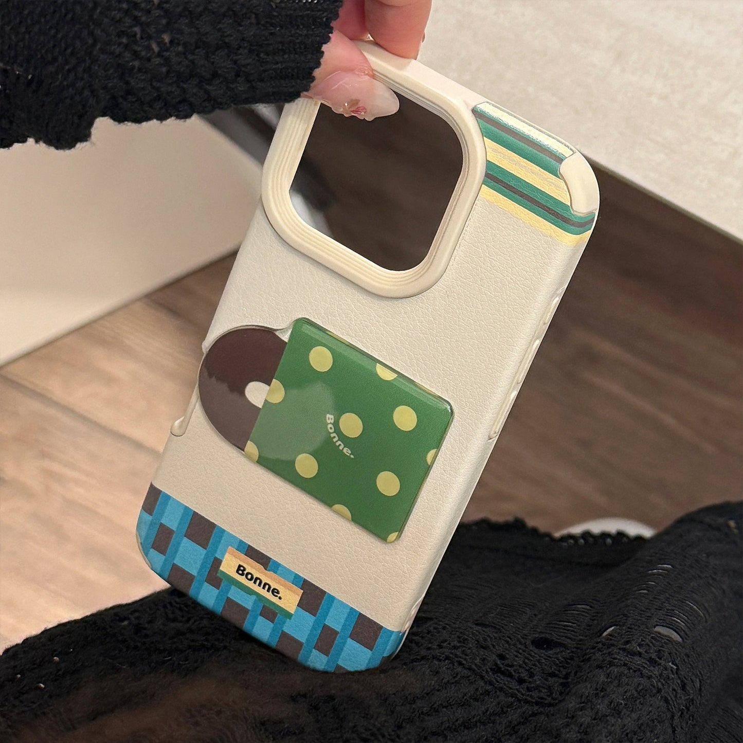 Funda para móvil iphone16 con aplicación tridimensional de patrón de piel, lámpara de escritorio con taza de té Apple 17promax, sentido avanzado 14, anticaída 13
