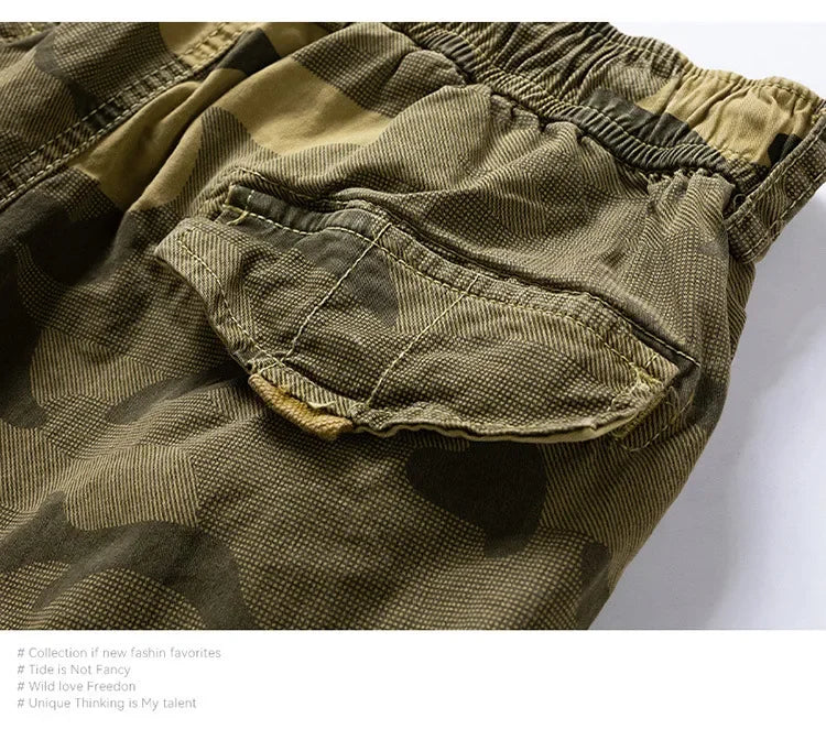 Men's Summer New Camouflage American Street Outdoor Tooling Shorts Stretch Cross-border for Amazon 9383