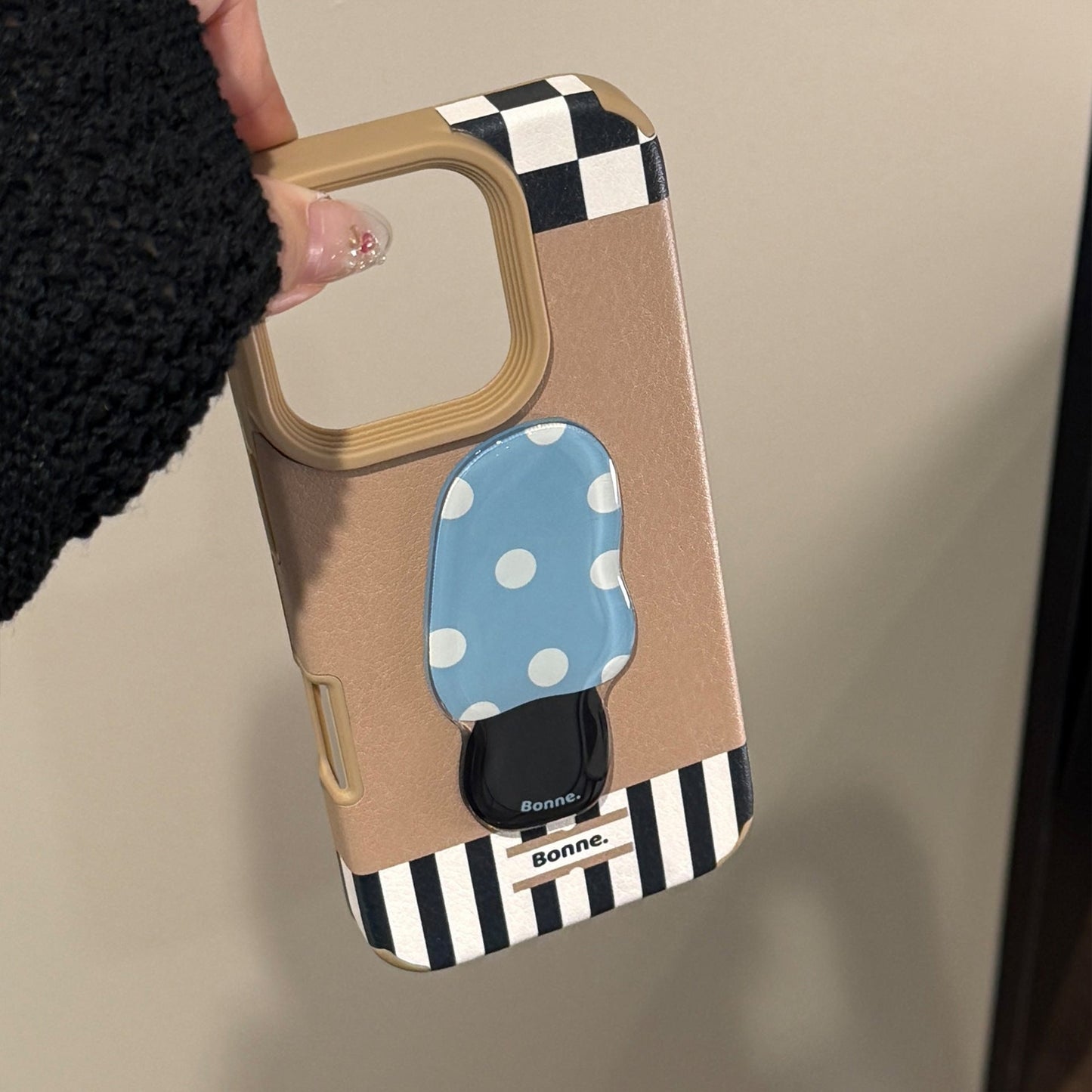 Funda para móvil iphone16 con aplicación tridimensional de patrón de piel, lámpara de escritorio con taza de té Apple 17promax, sentido avanzado 14, anticaída 13