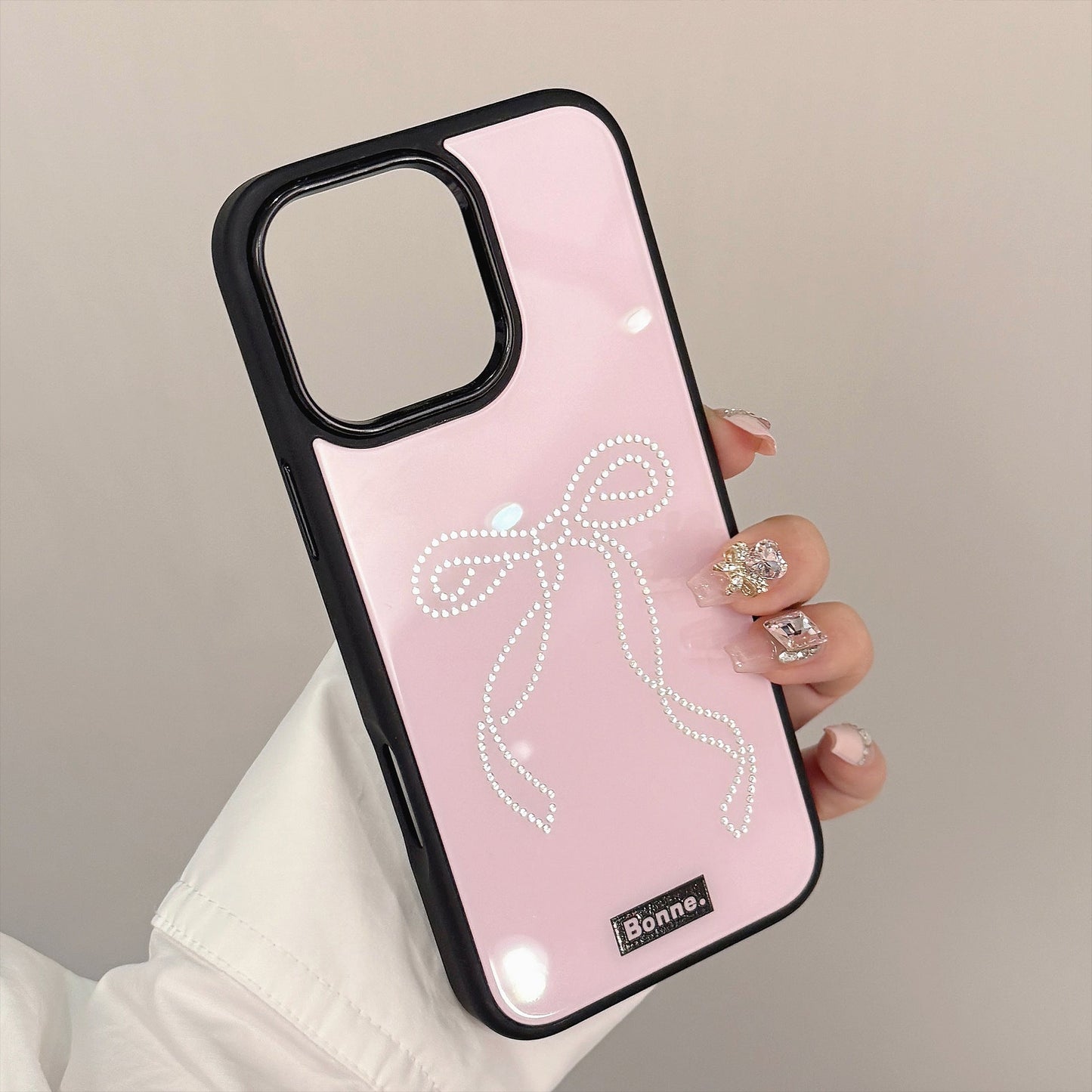 Funda para teléfono móvil iPhone 16 Apple 17 Pro Max con lazo, 13.ª generación, 14, 12, con diseño de viento dulce y fresco dorado
