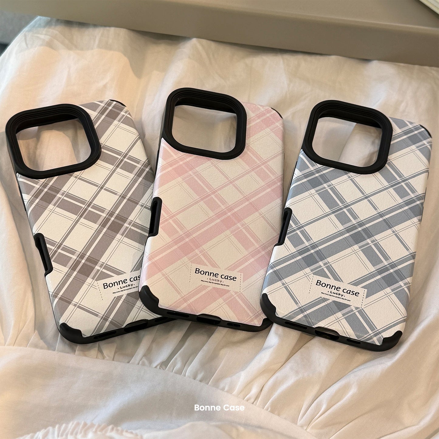 Funda de piel sintética estilo rombos para iPhone 16 Apple 17 Pro Max, estilo británico 14 avanzado 13
