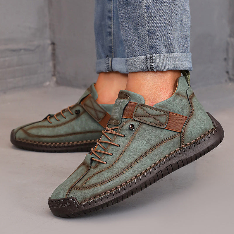 Botas de cuero para mujer que combinan colores