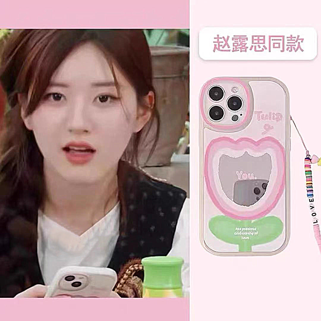 Zhao Ruth, el mismo estilo es adecuado para la funda de iPhone 15 Pro Max Apple 16, 13 con cadena X espejo 14 generación 11