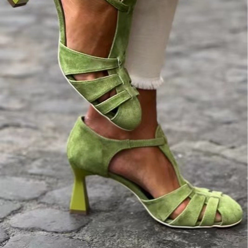Zapatos de gamuza de punta redonda para mujer – Zapatos planos informales transpirables de talla grande