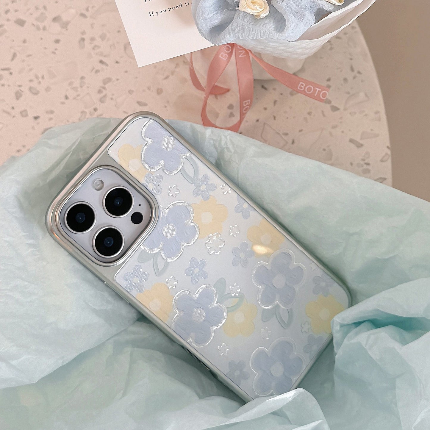 Gilt ins oil painting flower apple 16promax mobile phone case iphone15 Epoxy 17 suitable for huawei mate70