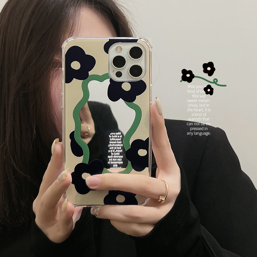 Nicho de espejo de personalidad adecuado para funda de móvil Apple iPhone 16 Pro Max 17, antcaídas 14 Pro, sets 15/8 11