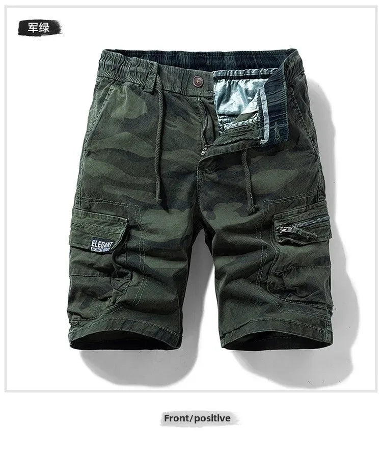 Men's Summer New Camouflage American Street Outdoor Tooling Shorts Stretch Cross-border for Amazon 9383