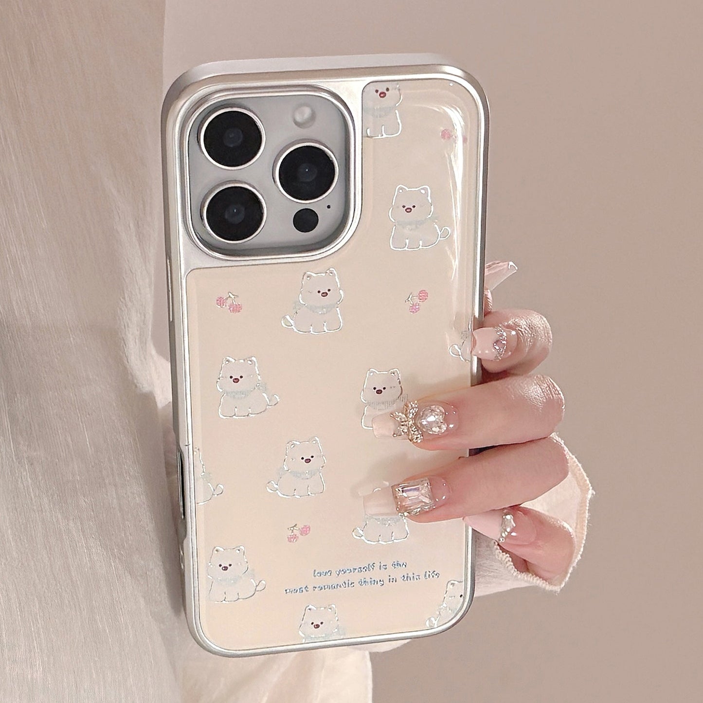 Gilt para West Highland Aplicable para Funda de teléfono móvil Apple 17Pro Max iphone16 Epoxy 13 Galvanizado 14 Huawei
