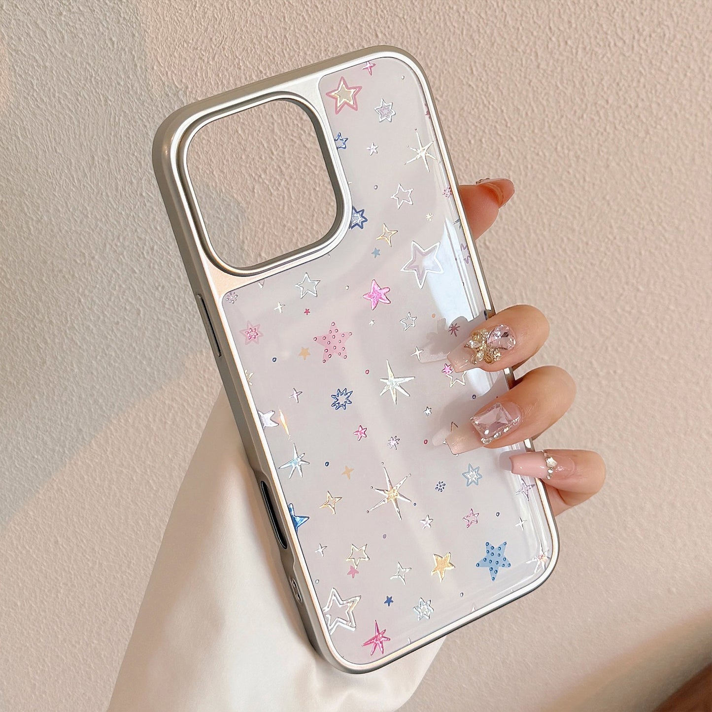 Gilt aplicable a la funda de teléfono móvil Apple 15promax iphone16 Estrella de dopamina de epoxi 17 galvanizado 14 Huawei