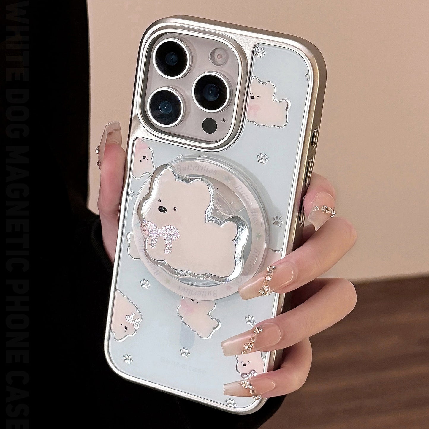 Gilt apple 16 pro mobile phone case max west highland magnetic suction bracket iphone17 electroplated silver 14 suitable for Huawei