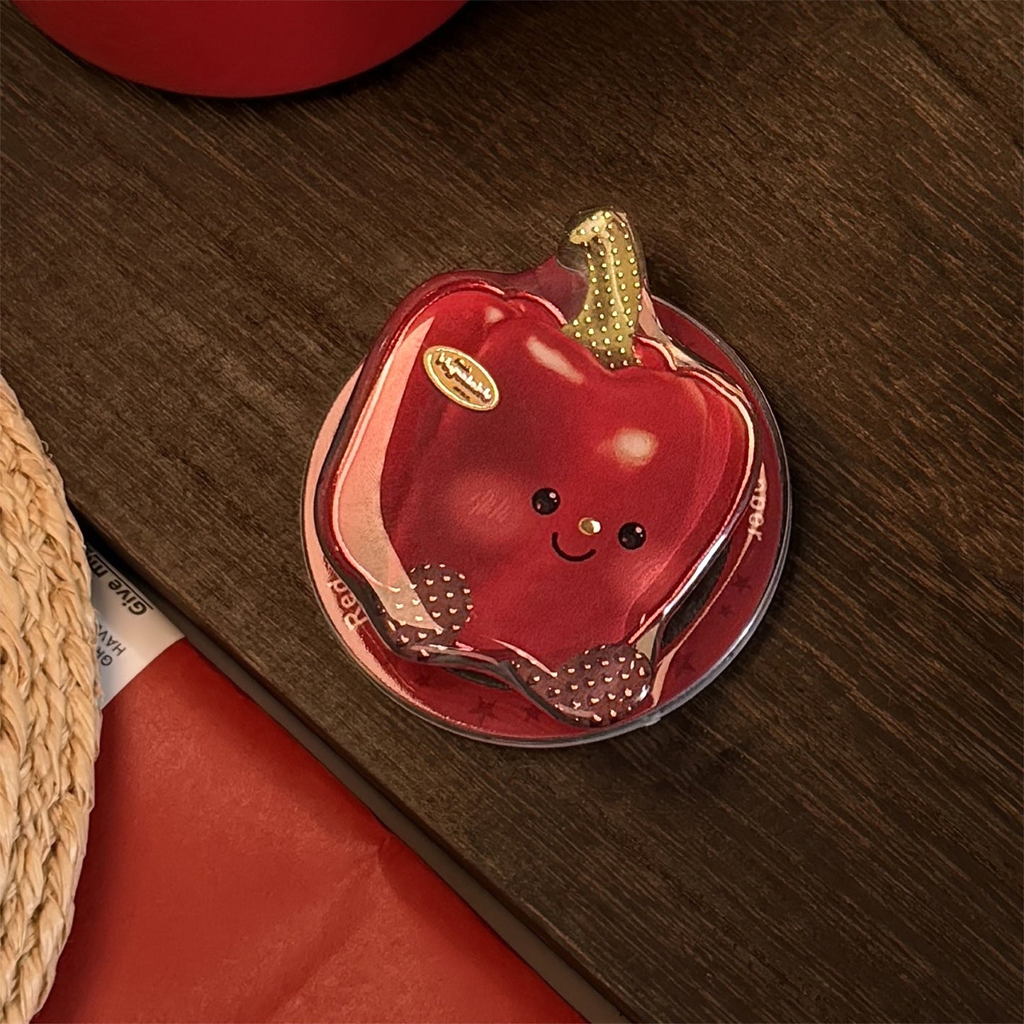 Soporte magnético para teléfono móvil Magsafe con dibujos animados de verduras doradas, soporte telescópico portátil con airbag y personalidad avanzada