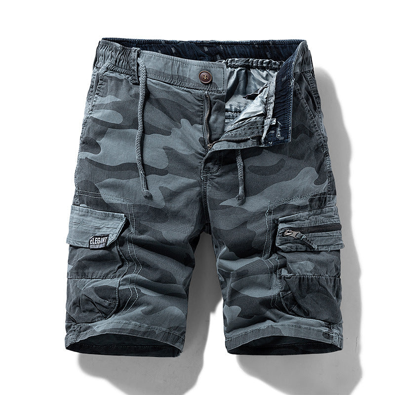 Men's Summer New Camouflage American Street Outdoor Tooling Shorts Stretch Cross-border for Amazon 9383
