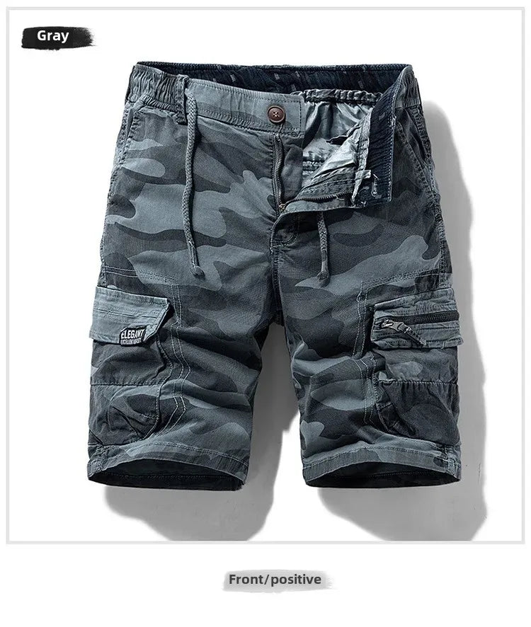 Men's Summer New Camouflage American Street Outdoor Tooling Shorts Stretch Cross-border for Amazon 9383