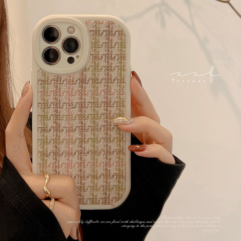 Retro 17promax Apple 16 funda móvil iphone14 cuadros 13pro set 8 apto para pelo 11 generación 12 franela