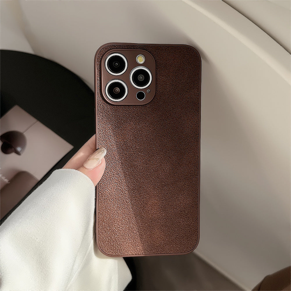 Aplicable a la funda para iPhone15 iPhone 14promax marrón Maillard ins patrón de pozo de luna 11 corteza 13 premium X