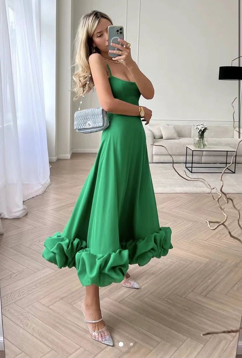 Women's Large Swing Three-dimensional Flower Line Skirt