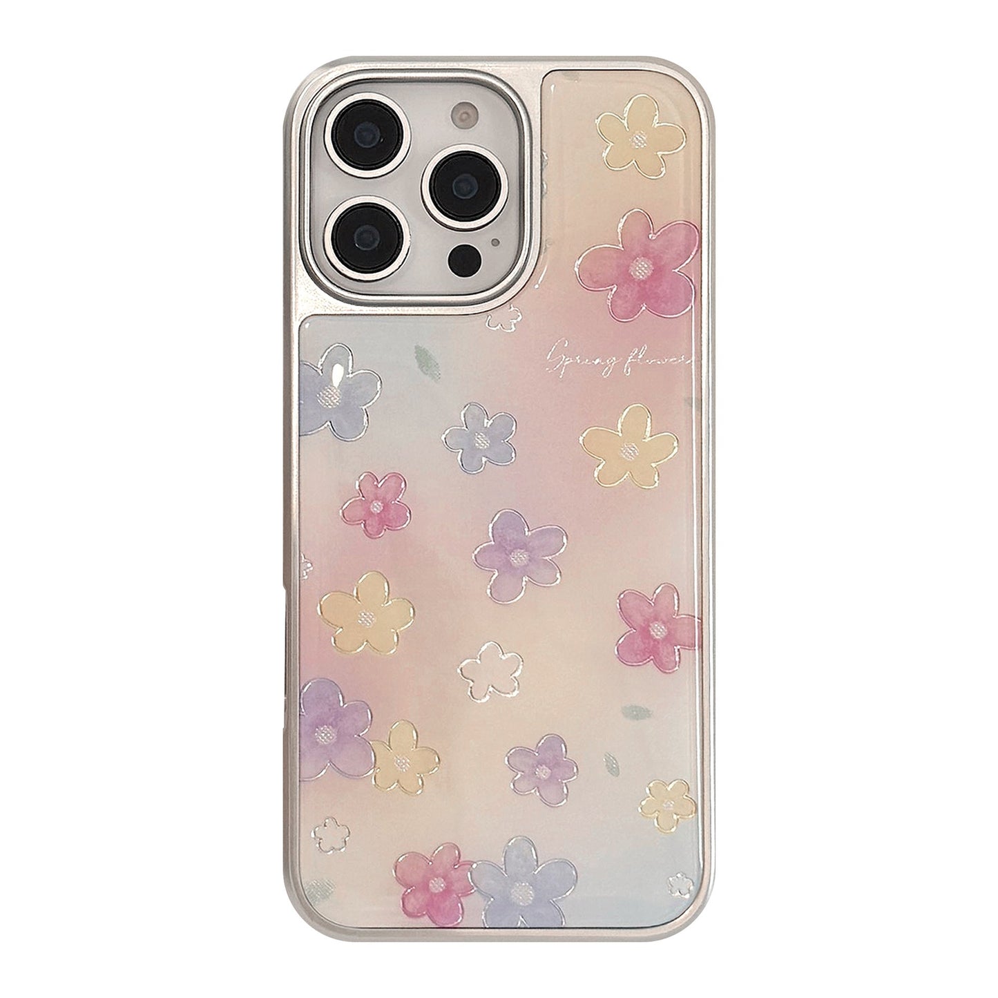 Estuche para teléfono móvil Gilt Epoxy 17 Apple 16Pro Max iphone15 con flor de mancha 14 adecuado para Huawei mate70