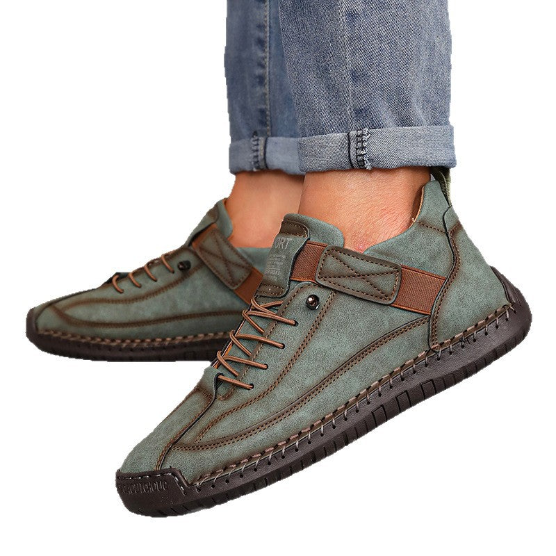 Botas de cuero para mujer que combinan colores