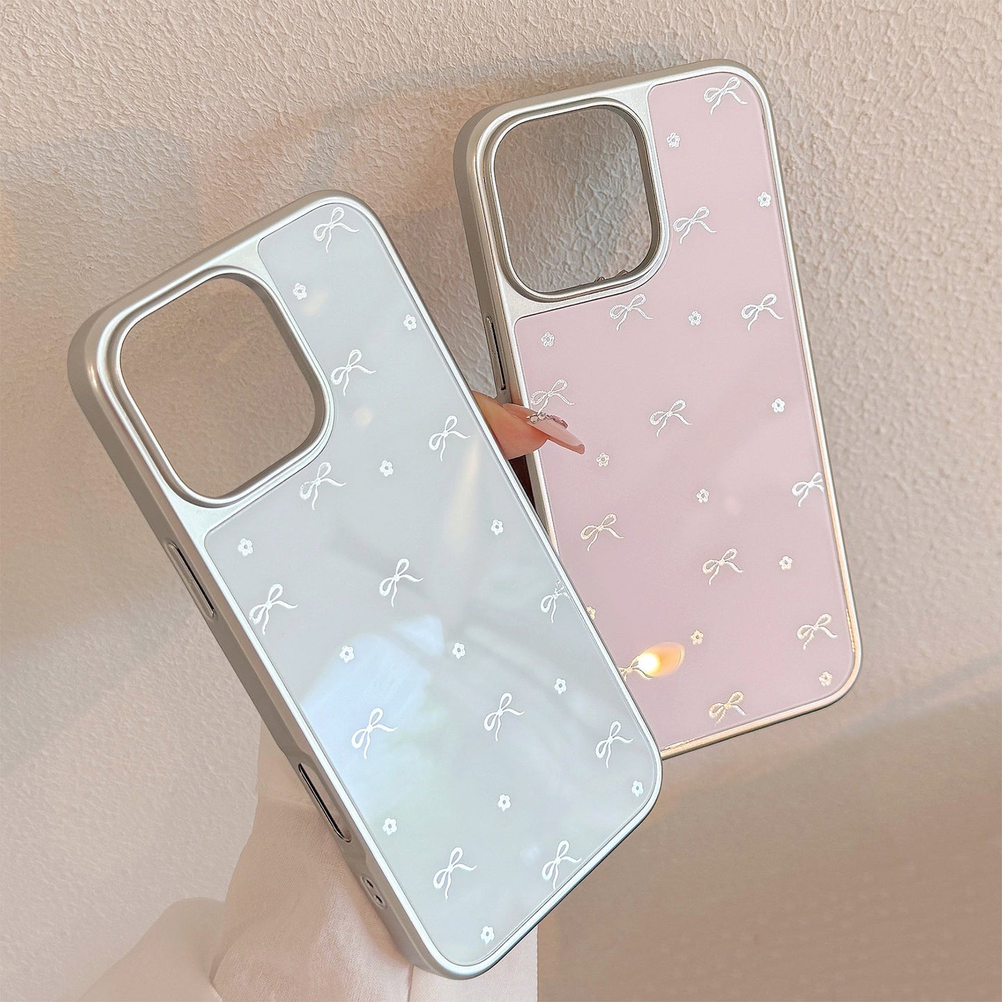 Funda de móvil Apple 16Pro Max iphone17 galvanizado lazo 14 pequeño fresco Huawei P70