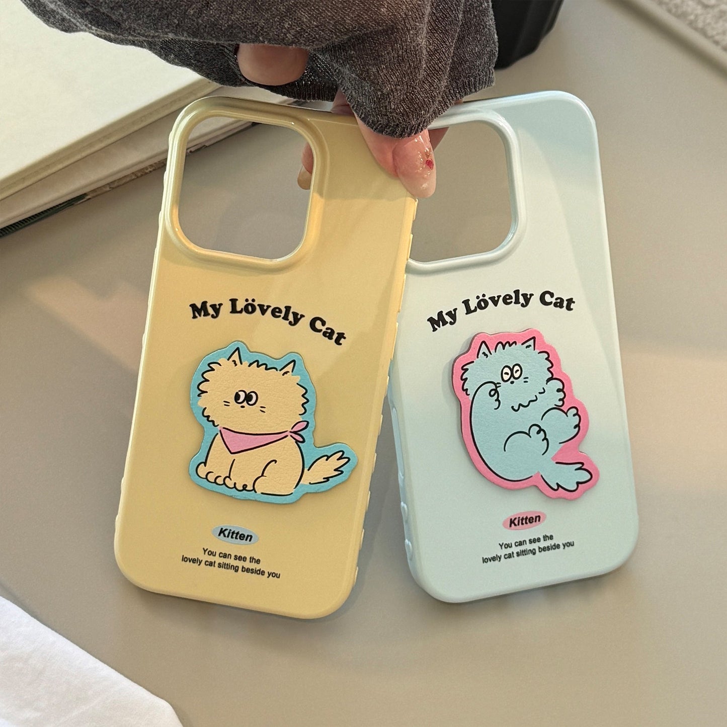 Funda para iPhone 16 con diseño de gato divertido y colorido, para Apple 15 Pro Max, a prueba de caídas, 14 tridimensional, 13 creativa