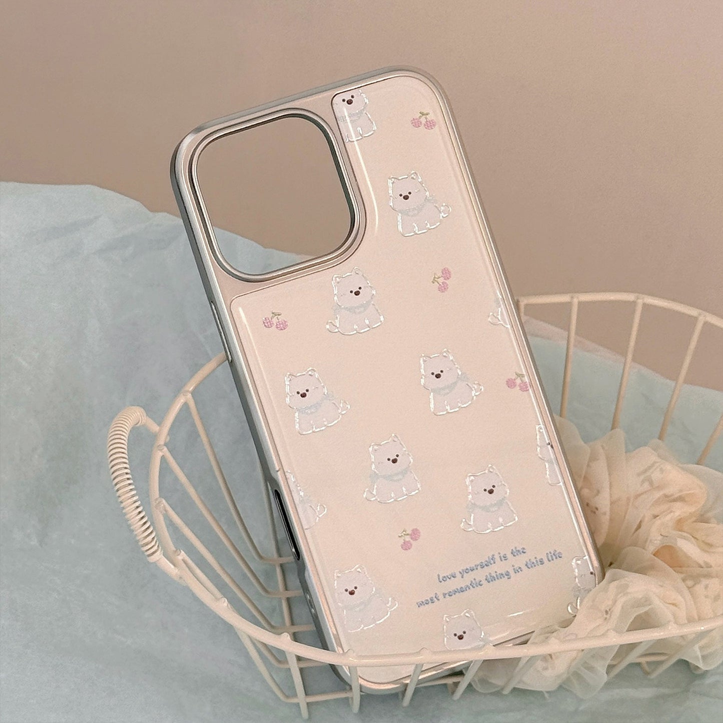 Gilt para West Highland Aplicable para Funda de teléfono móvil Apple 17Pro Max iphone16 Epoxy 13 Galvanizado 14 Huawei
