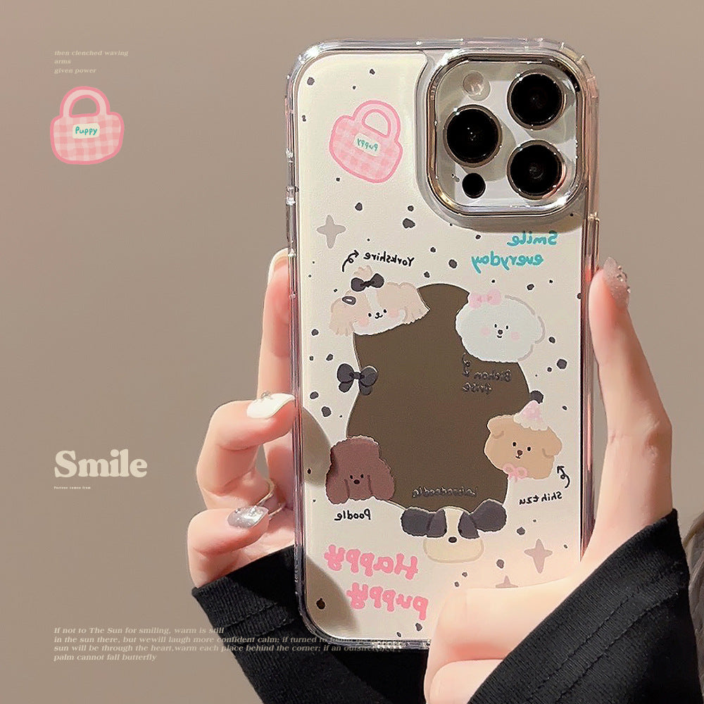 Sweet ins cachorro iPhone 16 para 17 Pro Max funda de iPhone 13 espejo galvanizado 11 original 12