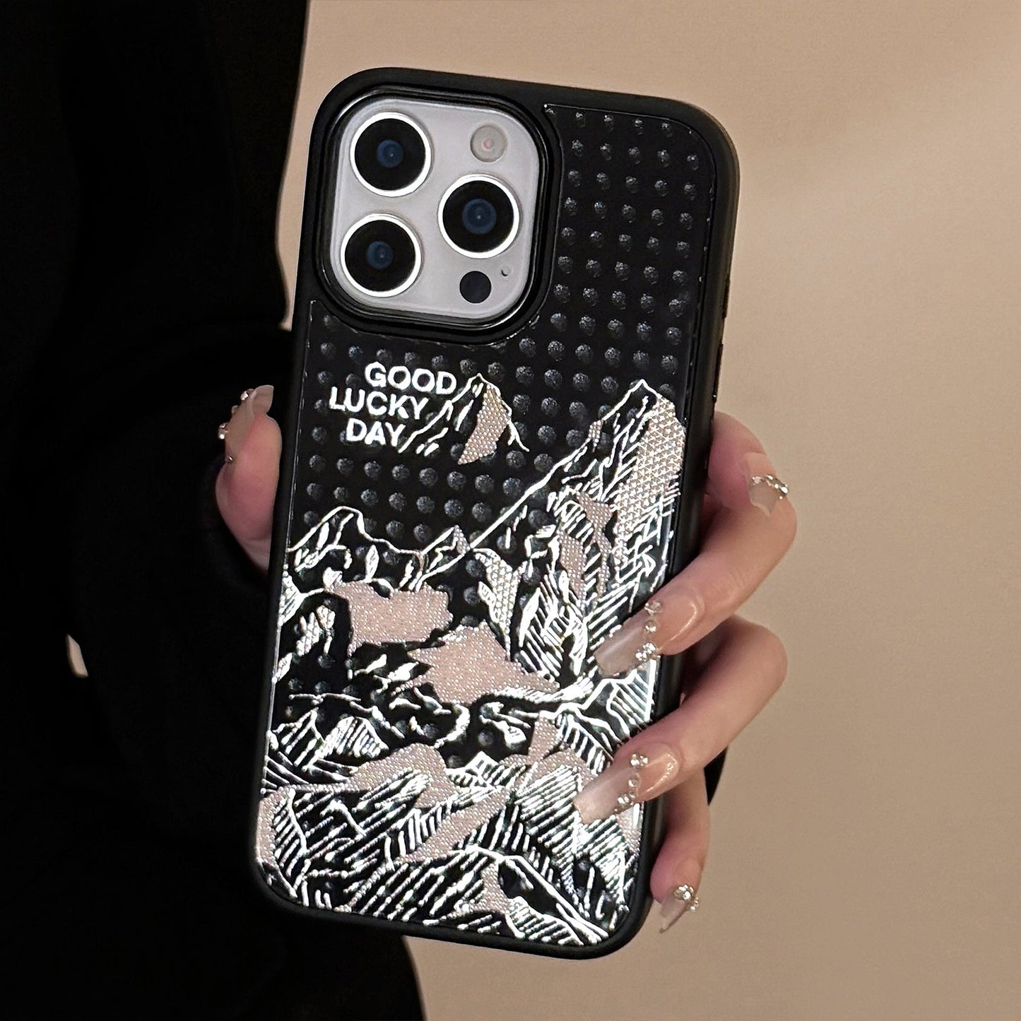 Gilt mobile phone case Apple 17promax protective case iPhone 16 Sunrise Jinshan 12 for 15 personalized glass