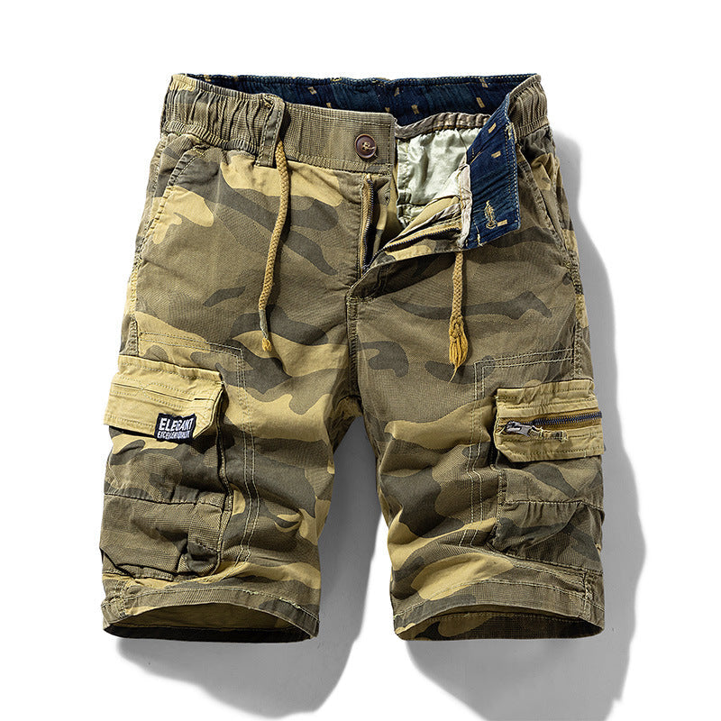 Men's Summer New Camouflage American Street Outdoor Tooling Shorts Stretch Cross-border for Amazon 9383