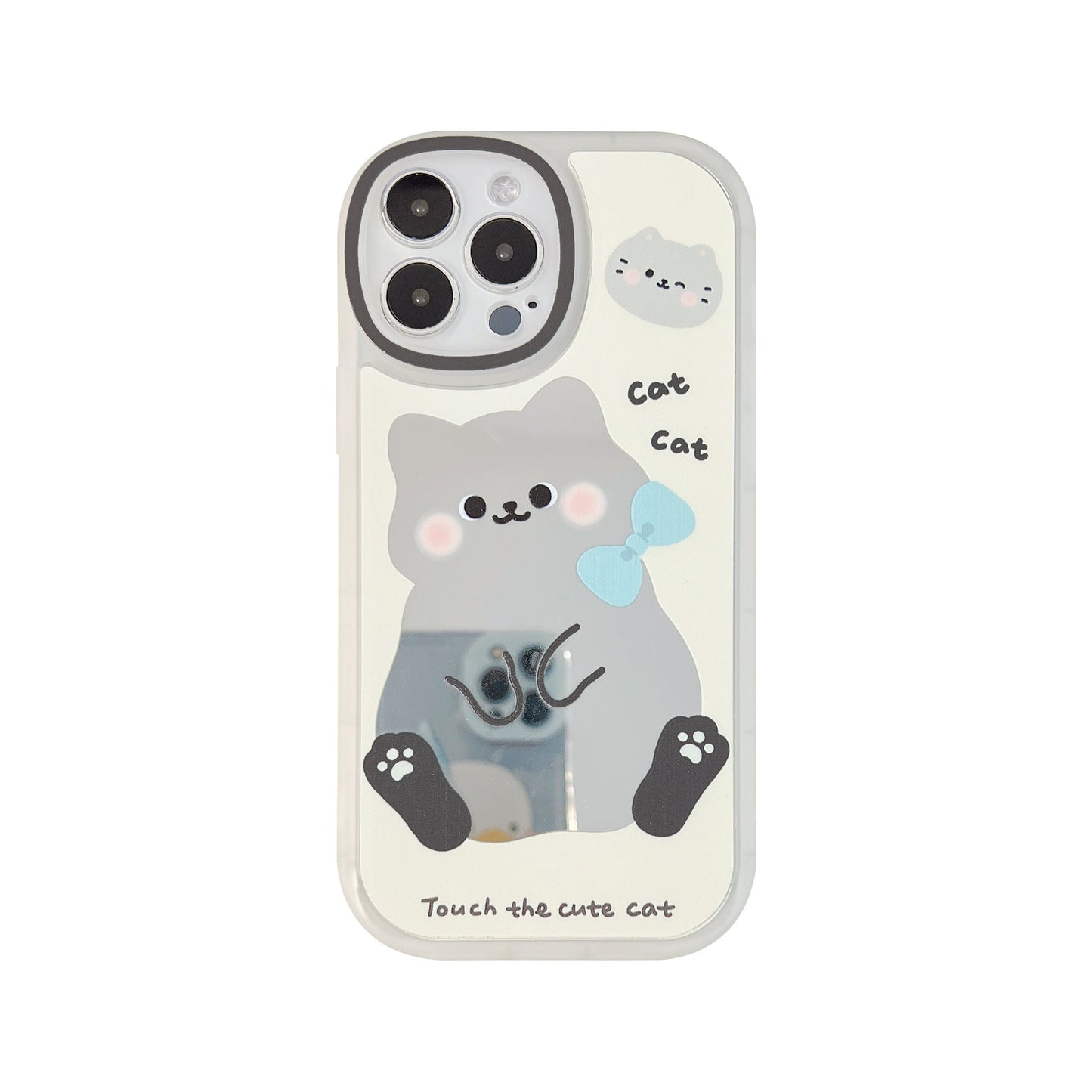 ins gato de dibujos animados adecuado para funda de teléfono móvil iPhone 16 11 Apple 15pro max espejo de maquillaje Xs funda protectora 14