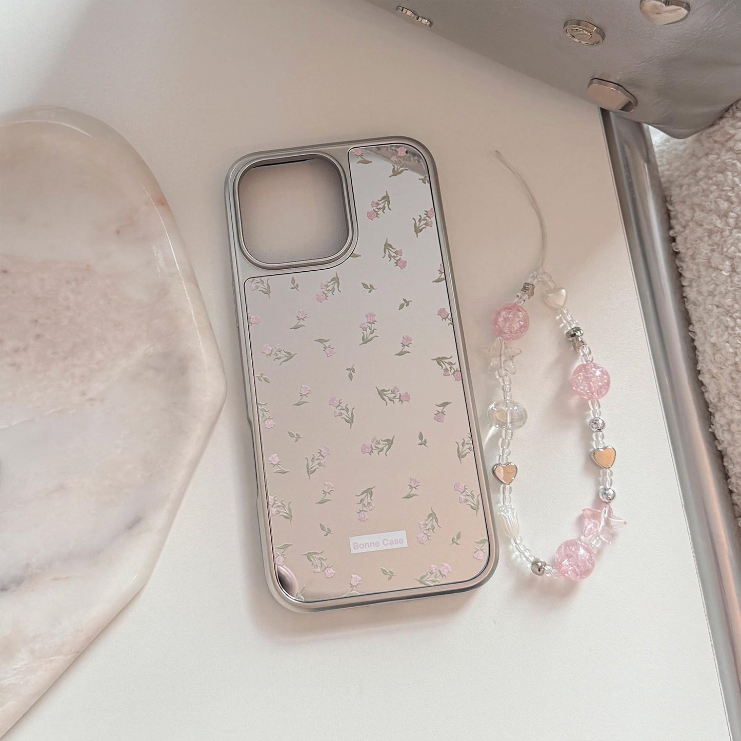 ins pink flower aplica a 16 apple 15pro max funda de móvil iphone17 espejo 13 galvanoplastia 15 suave
