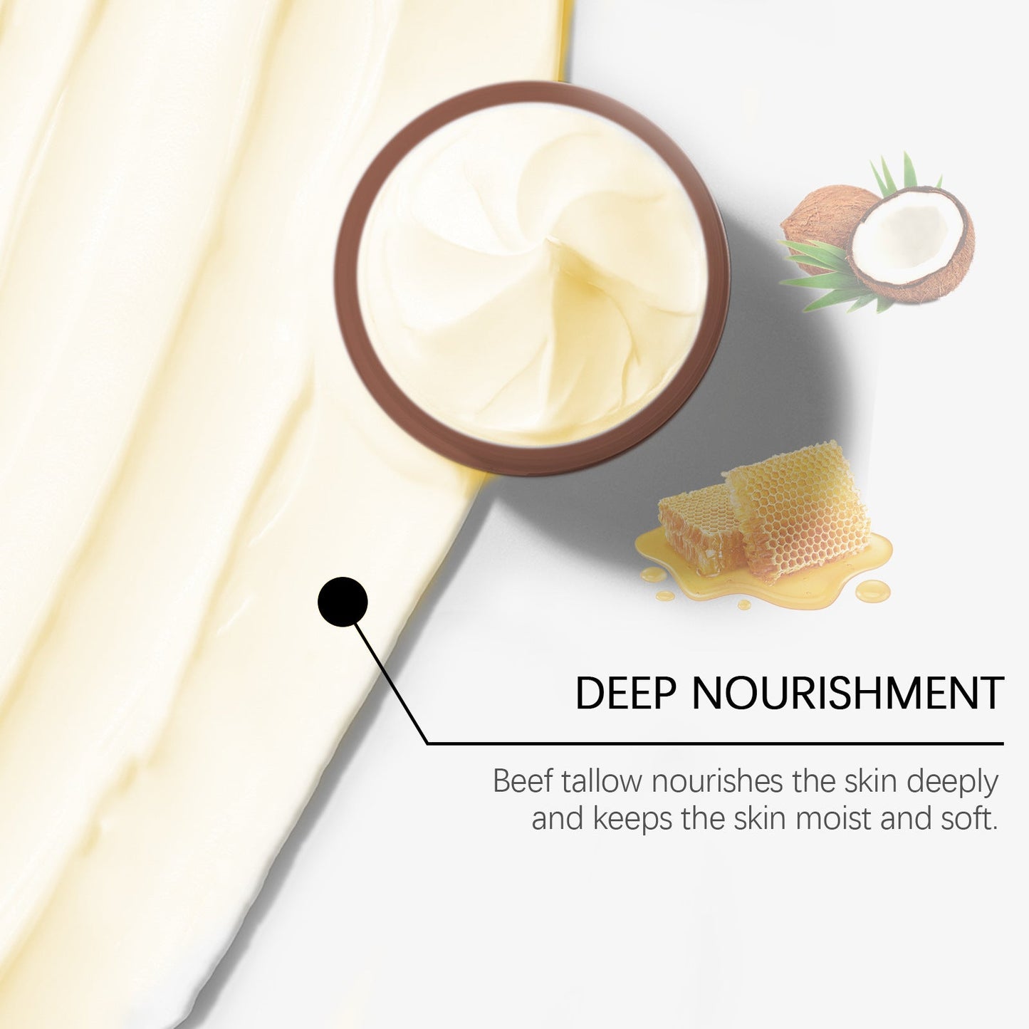 Beef Tallow Face Cream Anti-Wrinkle Moisturizing Dry Improve Redness Soothing Repair Firming Nourishing Smooth Facial Skin Care