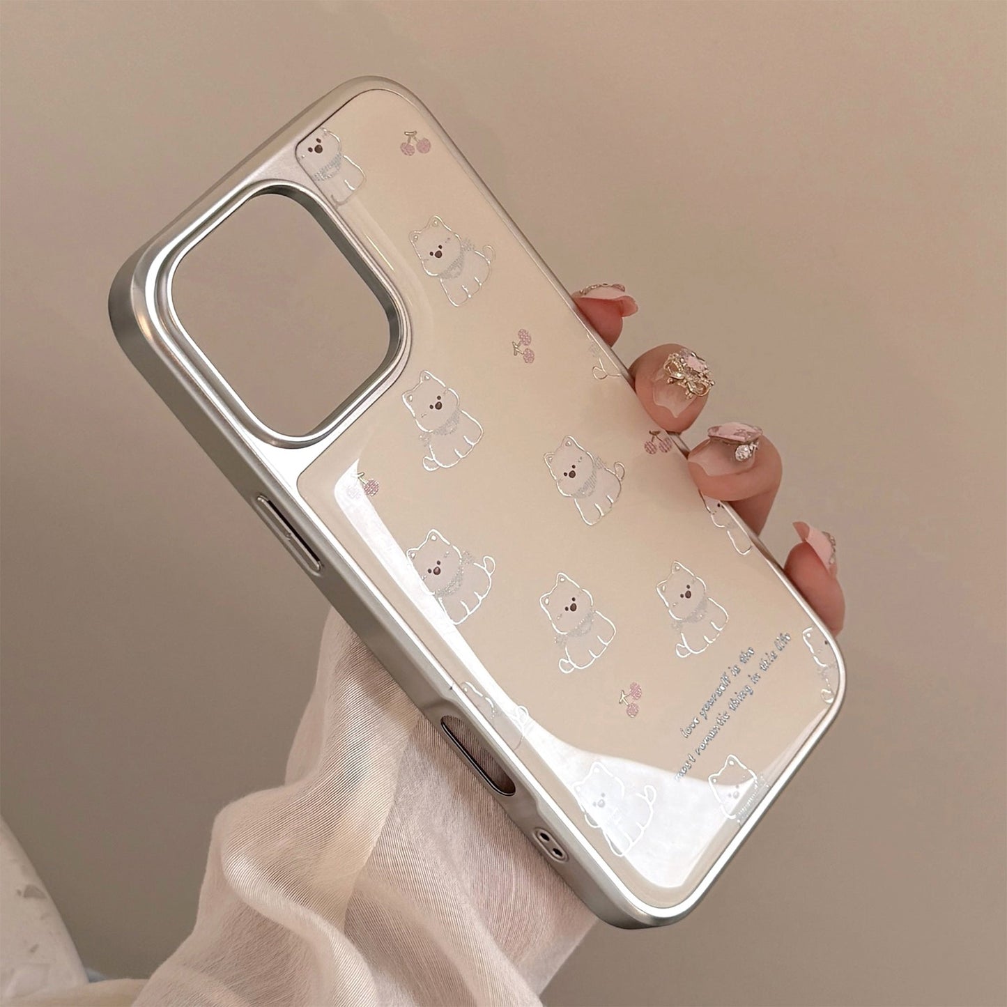 Gilt para West Highland Aplicable para Funda de teléfono móvil Apple 17Pro Max iphone16 Epoxy 13 Galvanizado 14 Huawei