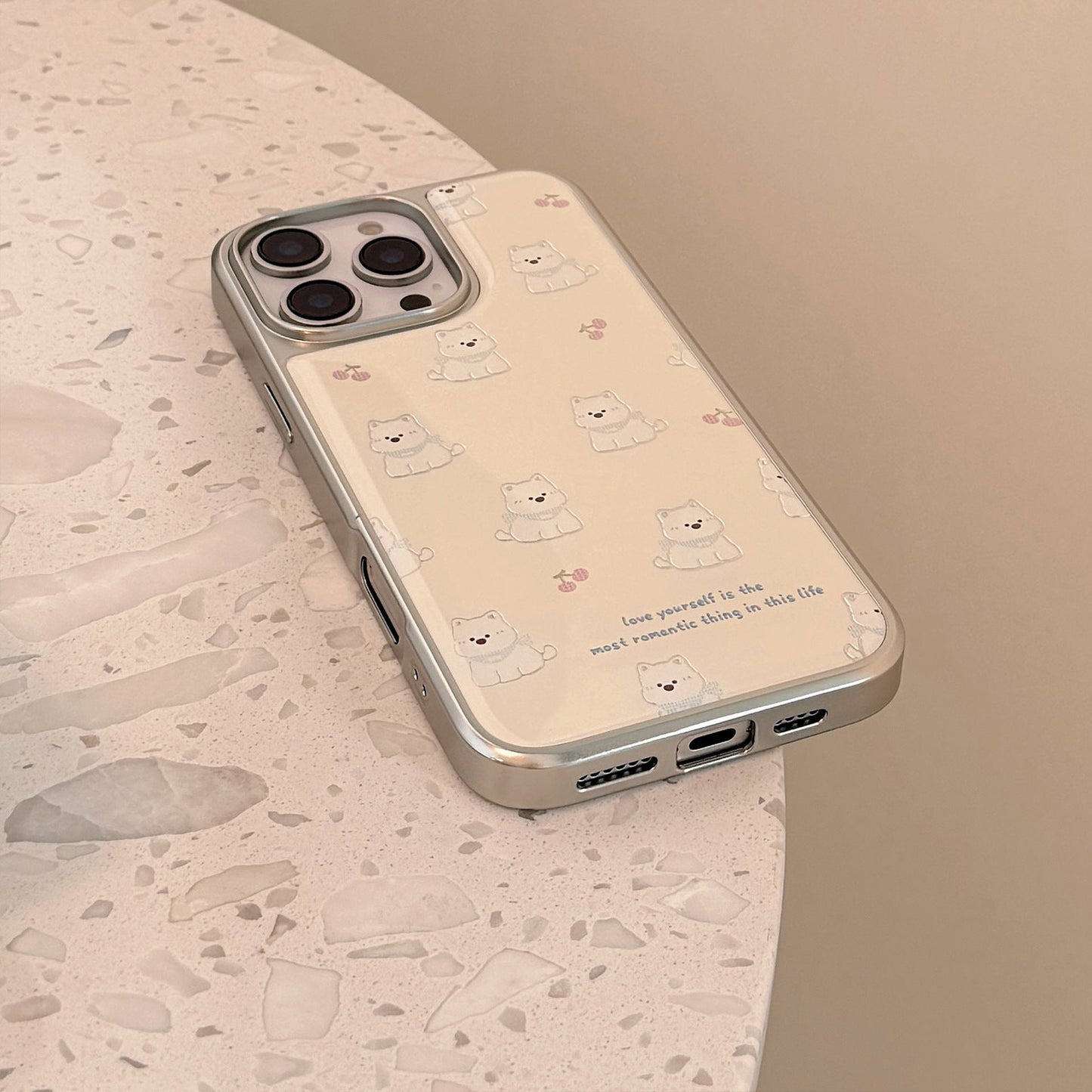 Gilt para West Highland Aplicable para Funda de teléfono móvil Apple 17Pro Max iphone16 Epoxy 13 Galvanizado 14 Huawei