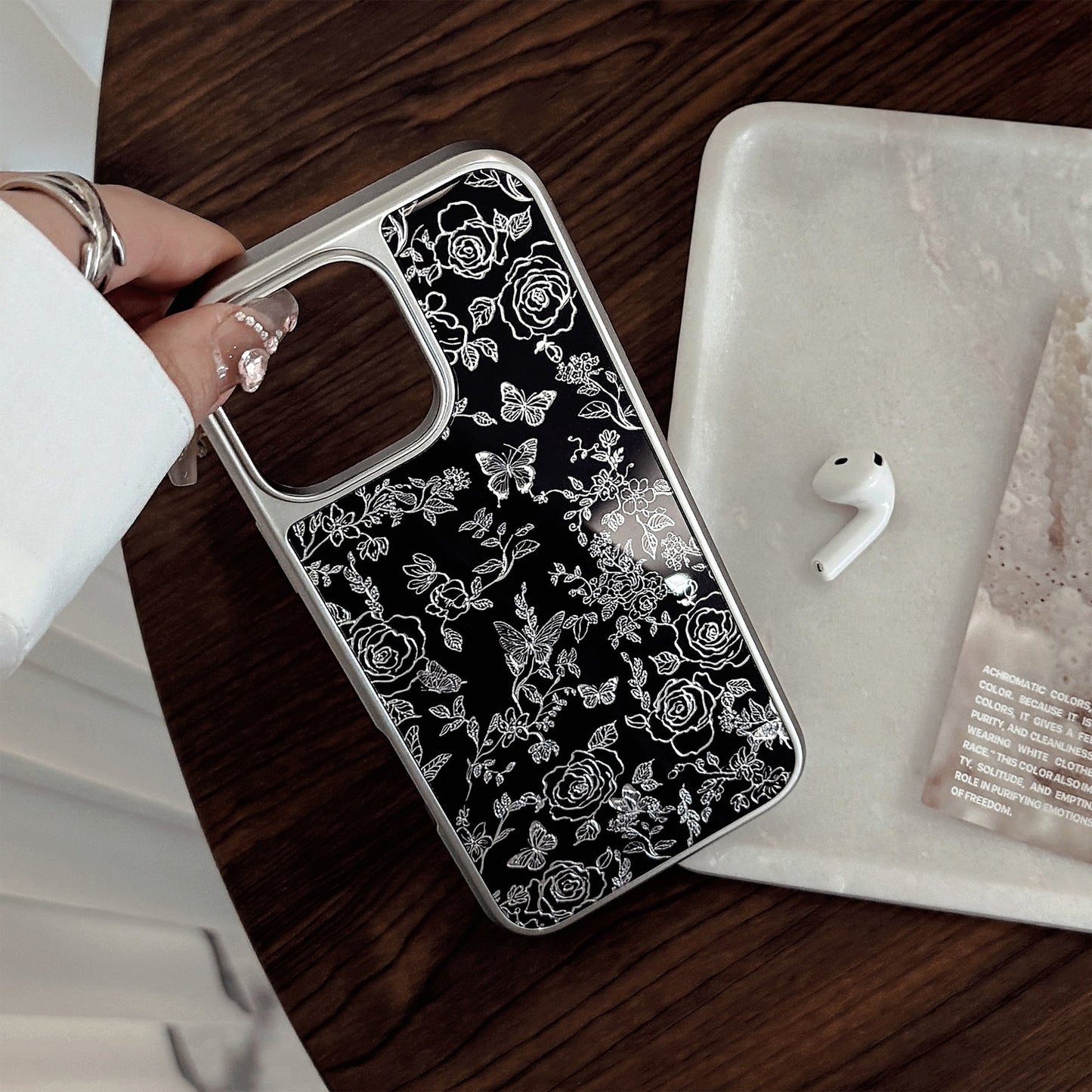 Funda de teléfono móvil Gilt Apple 16promax iphone17 galvanizado 13/14 mariposa 15 sentido premium adecuado para Huawei