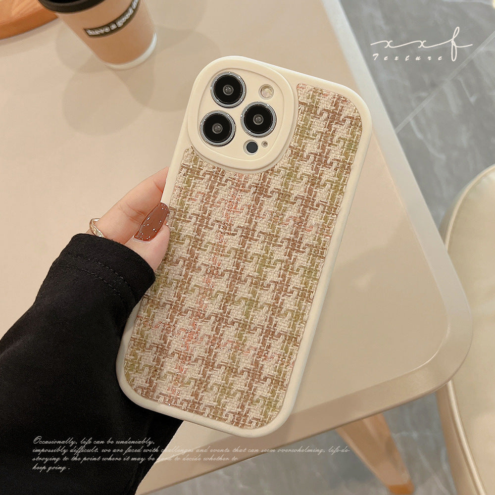 Retro 17promax Apple 16 funda móvil iphone14 cuadros 13pro set 8 apto para pelo 11 generación 12 franela
