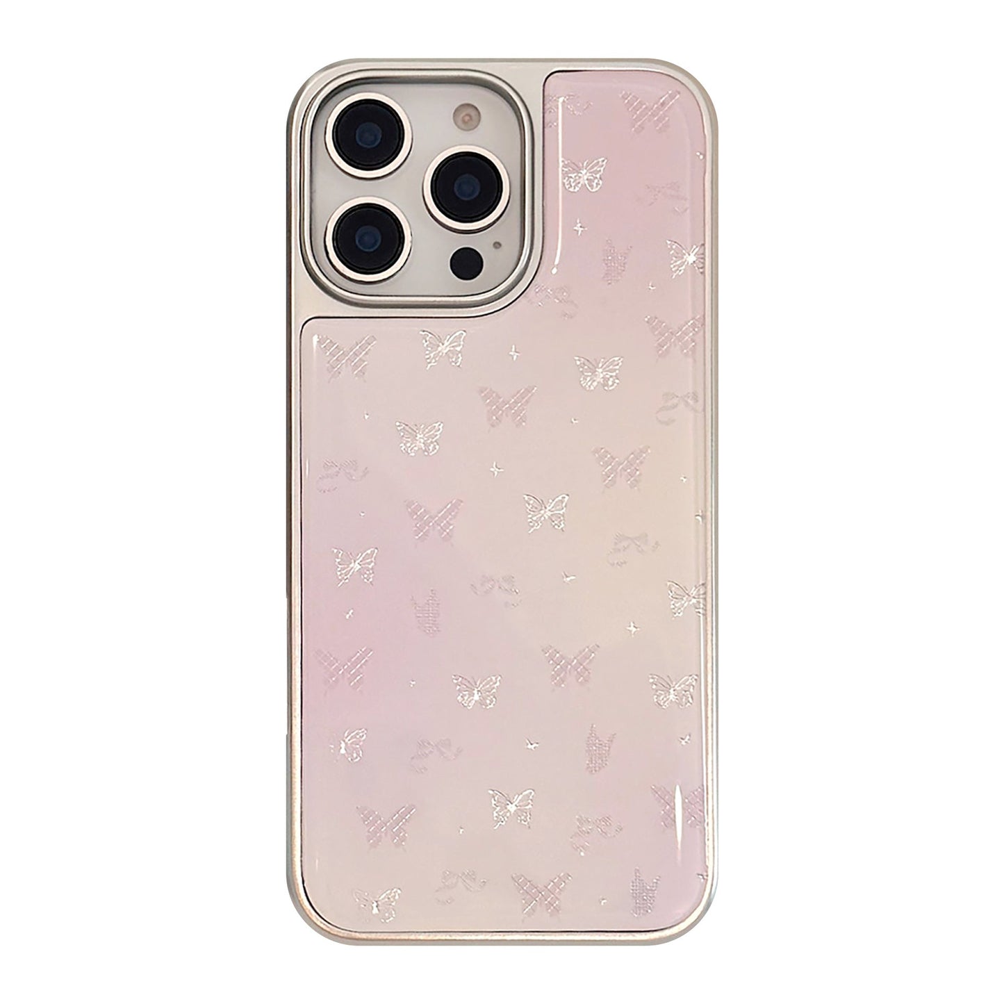 Funda de teléfono móvil iPhone 15 con purpurina en polvo, mariposa, manzana, 16 Pro Max, resina epoxi 17, adecuada para Huawei Mate 70.
