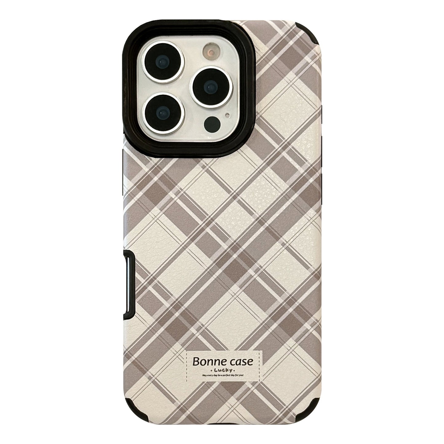 Funda de piel sintética estilo rombos para iPhone 16 Apple 17 Pro Max, estilo británico 14 avanzado 13