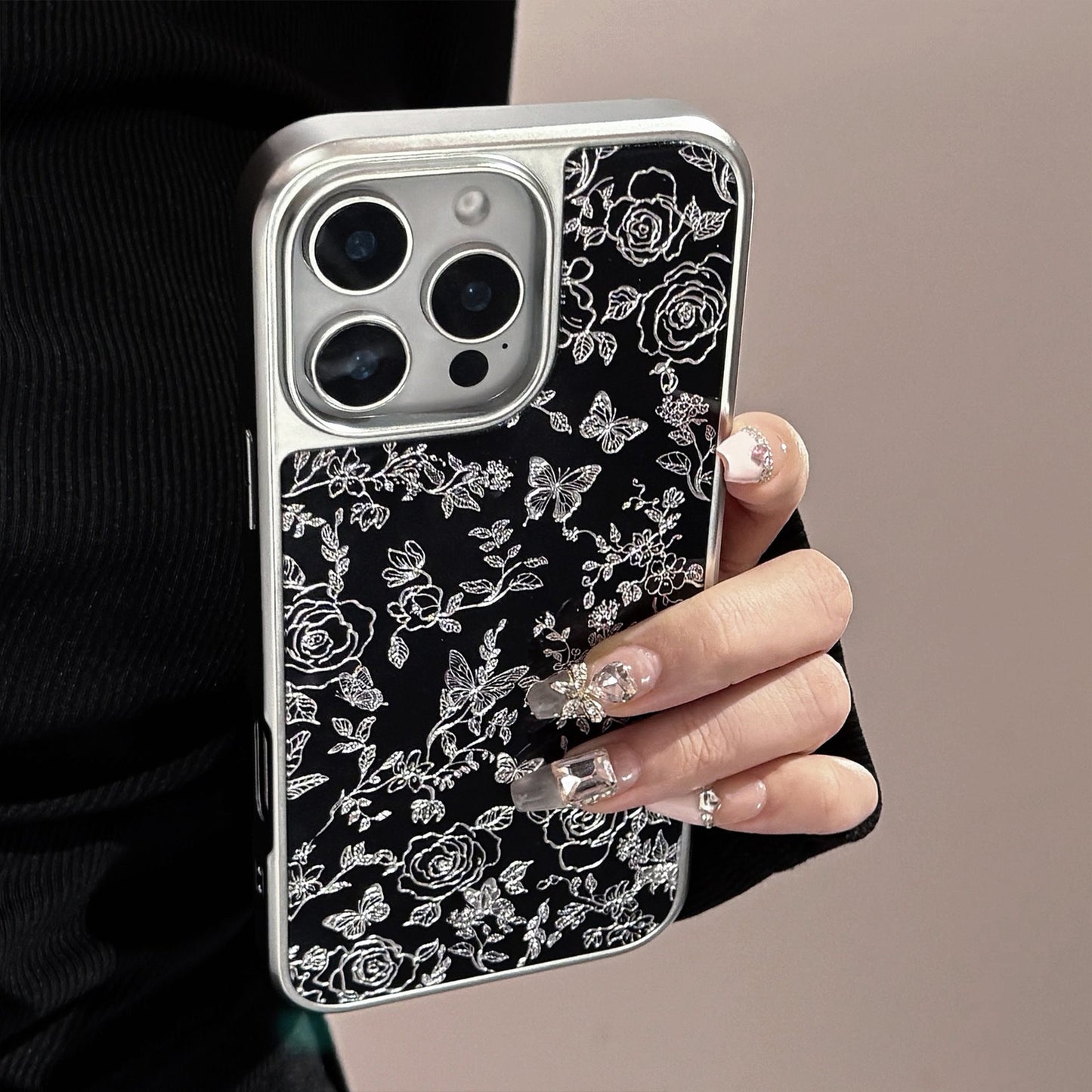 Funda de teléfono móvil Gilt Apple 16promax iphone17 galvanizado 13/14 mariposa 15 sentido premium adecuado para Huawei