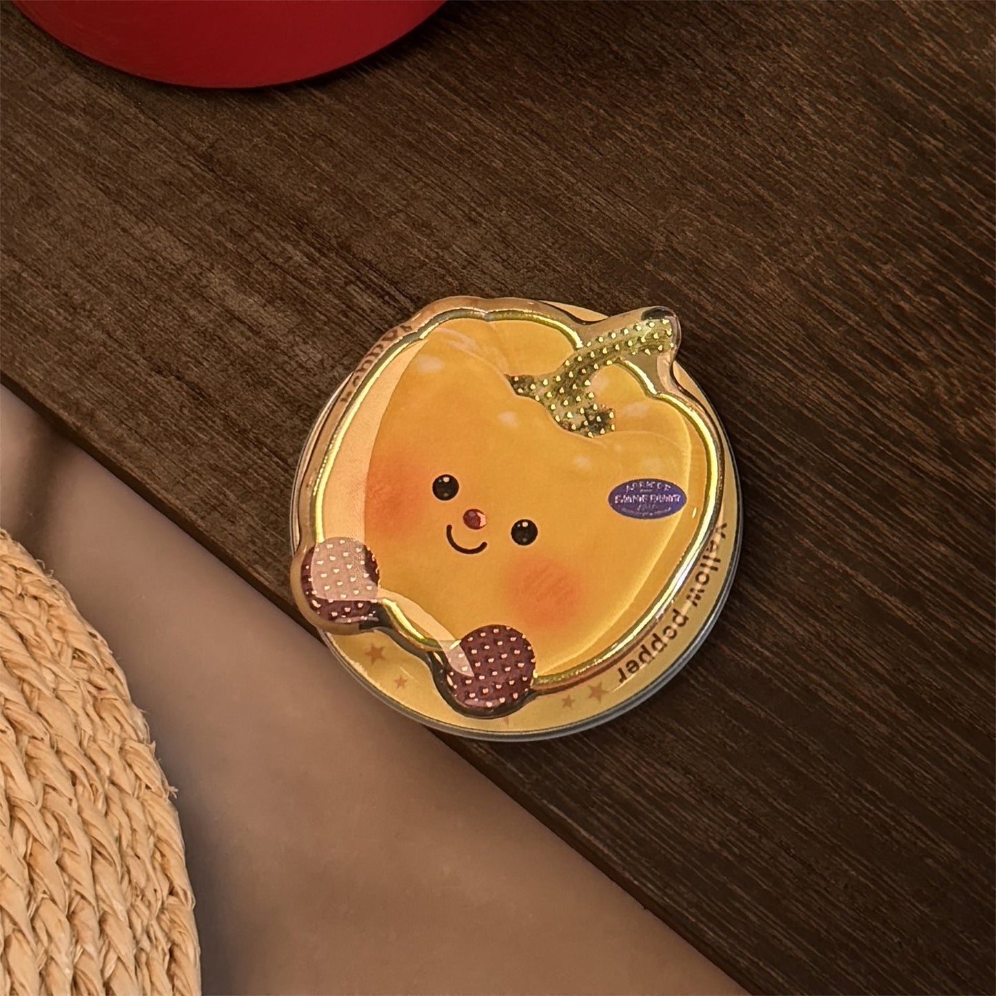 Soporte magnético para teléfono móvil Magsafe con dibujos animados de verduras doradas, soporte telescópico portátil con airbag y personalidad avanzada