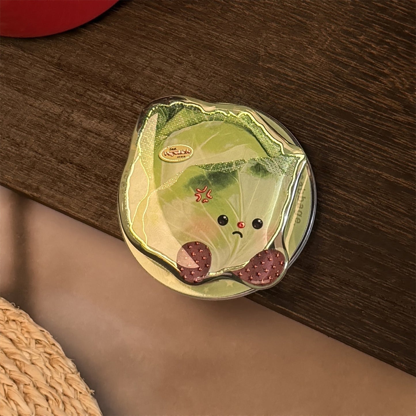 Soporte magnético para teléfono móvil Magsafe con dibujos animados de verduras doradas, soporte telescópico portátil con airbag y personalidad avanzada