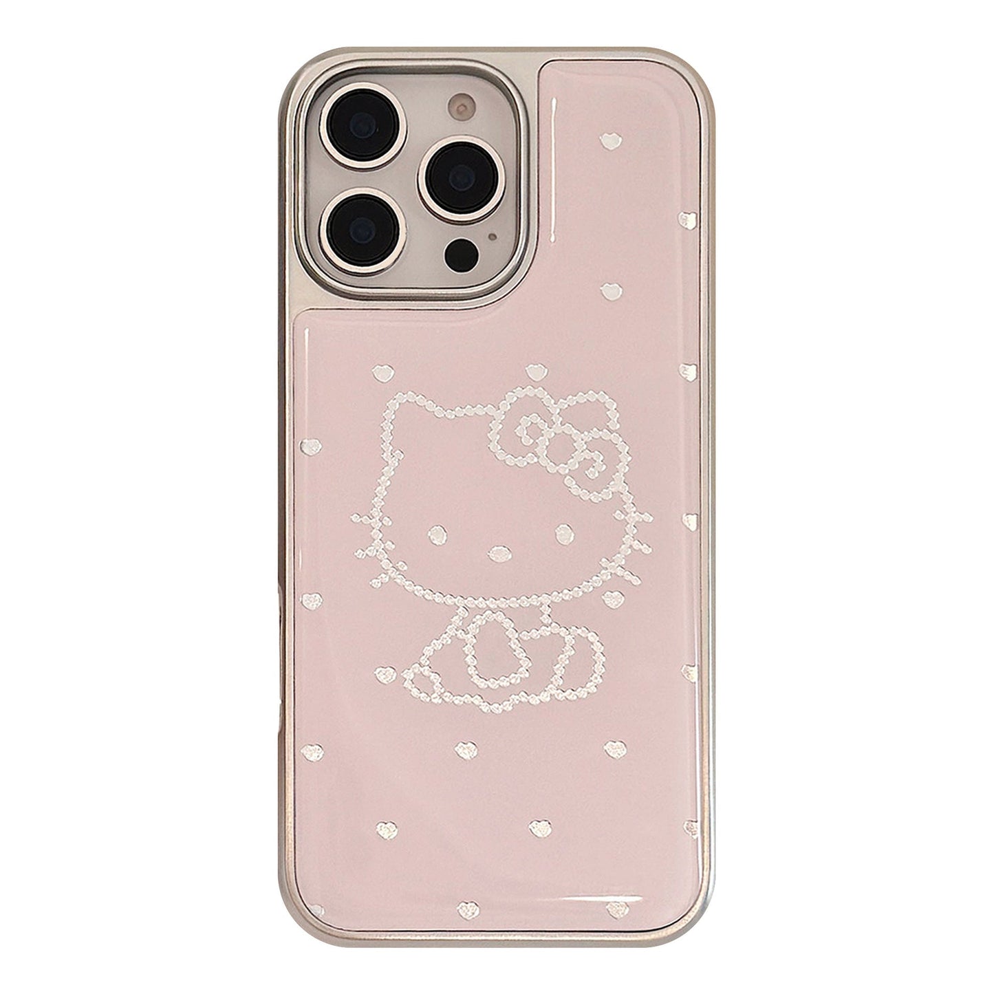 Epoxi dorado iphone16 gato cariñoso adecuado para funda de teléfono móvil Apple 15promax 17 13 chapado 14 Huawei