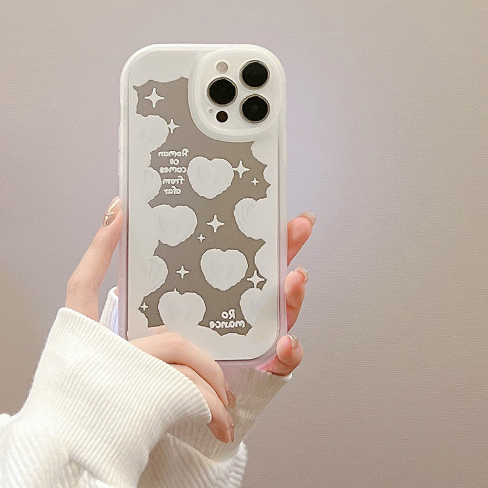 Mirror Starry Sky Cloud 14 for iphone16 mobile phone case 15promax Apple 12 matte Xs makeup mirror 11