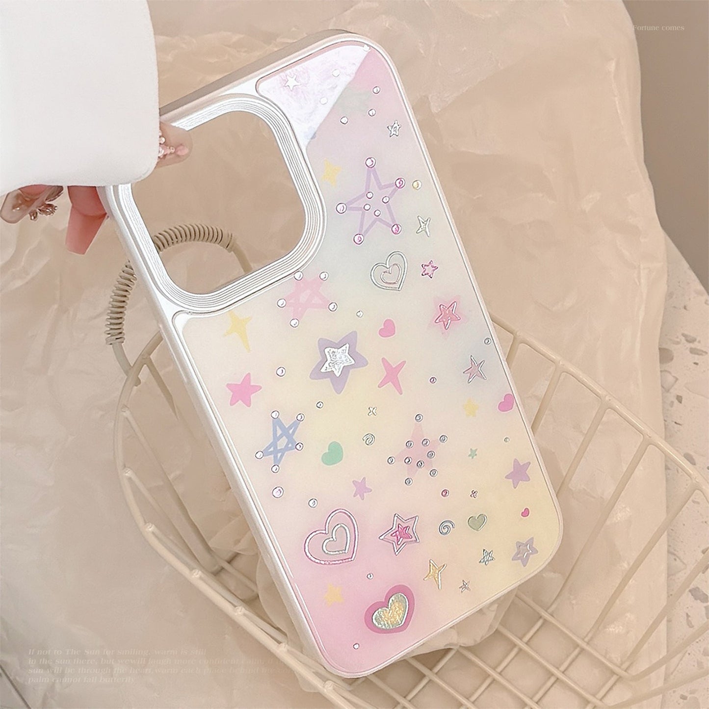 Gilt star iPhone17 mobile phone case Apple 15 small fresh 11 suitable for 16pro max sweet 14 glass